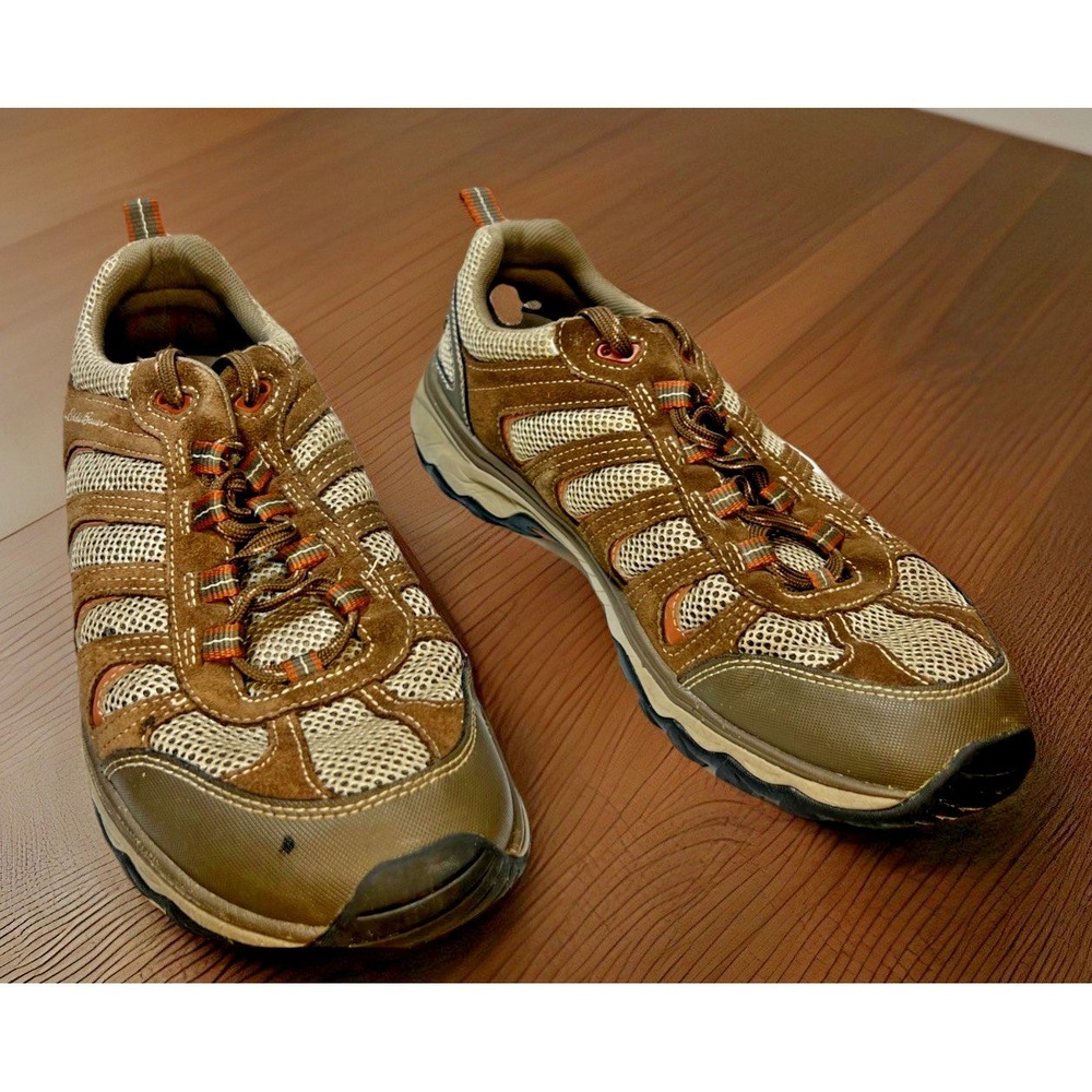 Eddie Bauer Hiking Shoes Men's 12 Vibram Sole Leather Mesh Trail Outdoor 0077‑76